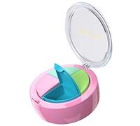 Meiliyizu Plegable para pastillero oculto, plegable, taza de agua, 4 compartimentos, medicina para Ca