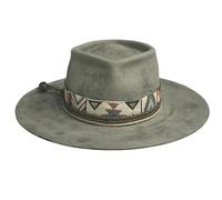 Meiliyizu Sombrero de lana, sombrero clásico Outback para mujeres y hombres con cinturón tejido, sombrero de panamá, gorro de magos, sombrero de lana, disfraz de cosplay para adultos