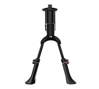 Meiliyizu Soporte de doble pierna ajustable de acero para bicicletas de 24, 26, 27.5 y 29 pulgadas, soporte trasero de aluminio