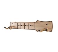 Meiliyizu Soporte de pared ajustable para guitarra de madera que ahorra espacio, para múltiples tipos de cuerdas, organizador en forma de cabeza