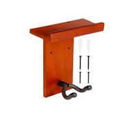 Meiliyizu Soporte para púas de guitarra que ahorra espacio, doble cabezal, estante montado en la pared, colgador de pared para guitarra eléctrica natural