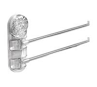 Meiliyizu Soporte para toallas con ventosa, potente toallero para colgar toallas de baño, elegante colgador de toallas con ventosa, organizador de toallas montado en la pared para baño, plateado, 2