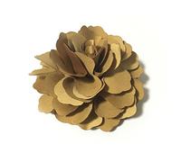 Meilliwish Camelias Flor Pinza para el cabello Y Pin de broche (A74)(Mostaza amarilla)