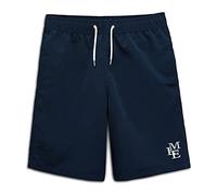 MEILONGER Bañador Niño Ropa de Baño para Niño Secado rápido Interior de Malla Short(Marina,14-16)