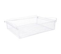 MEILVMEIJI Cajón extraíble de metal para colgar ropa, organizador de armario, cesta de almacenamiento debajo del estante