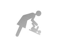 MEILVMEIJI Letrero de estación de cambio de bebé, letreros de baño para negocios con cinta adhesiva de doble cara