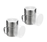 MEILVMEIJI Paquete de 2 agitadores de polvo de acero con mango ergonómico para rociar con precisión harina de café al hornear y cocinar