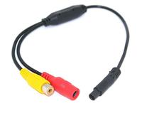 Meimeier Adaptador de 4 Pines a RCA Macho/Hembra (A/V) - Cable Interruptor para Cámara Inversa