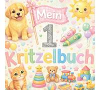 Mein 1. Kritzelbuch: Malbuch für Kinder ab 1 Jahr - 50 Motive | Tiere & Fahrzeuge | Einseitig gedruckt | Fördert Kreativität & Motorik