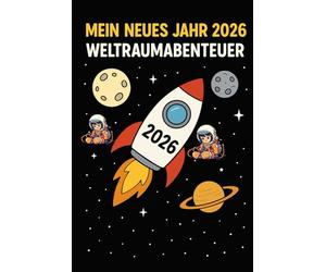 Mein 2026 Neues Jahr - Weltraumabenteuer: Entspannendes Ausmalbuch für Kinder und Erwachsene