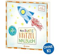 Mein buntes Kritzel-Malbuch (Rakete): Kritzelbuch mit farbigen Motiven für Kinder ab 2 Jahre