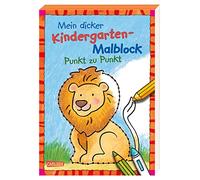 Mein dicker Kindergarten-Malblock: Punkt zu Punkt: Für Jungen und Mädchen ab 3 Jahren mit vielen Motiven zum Verbinden und Ausmalen