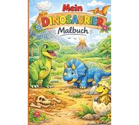 Mein Dinosaurier Malbuch für unterwegs: Kompakt & perfekt für Reisen - 68 einfache Motive für unterwegs im Auto, Zug & Flugzeug (Oma Irma Malbücher)