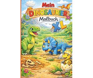 Mein Dinosaurier Malbuch für unterwegs: Kompakt & perfekt für Reisen - 68 einfache Motive für unterwegs im Auto, Zug & Flugzeug (Oma Irma Malbücher)