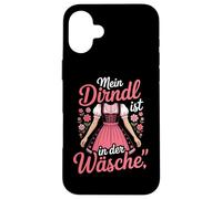 Mein Dirndl ist in Der wäsche Carcasa para iPhone 16 Plus