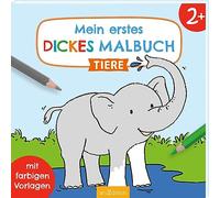 Mein erstes dickes Malbuch ab 2 - Tiere: Mit farbigen Vorlagen