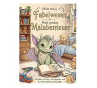 Mein erstes Fabeltier- Mein großes Malabenteuer: Mit Geschichten, Suchspielen und Kreativseiten für Kinder