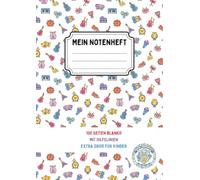 Mein erstes Notenheft: Notenheft für Kinder mit extra großen Notenlinien und Hilfslinien - A4, 100 Seiten, blanko Notenpapier für Musikunterricht, ... - ideal als Geschenk für kleine Musikschüler