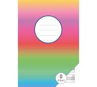 Mein erstes Schreibheft | Lineatur 0 mit Häuschen | Regenbogen: Für Kinder in der 1. Klasse | DIN A5 | 50 Seiten | Großzügige 6 mm Linien mit Häuschen zur Schreibhilfe