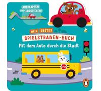 Mein erstes Spielstraßen-Buch - Mit dem Auto durch die Stadt: Pappbilderbuch ab 2 Jahren mit Holz-Fahrzeug und Ausklapp-Straße
