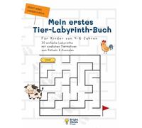 Mein erstes Tier-Labyrinth-Buch: Für Kinder von 4-6 Jahren: 30 einfache Labyrinthe mit niedlichen Tiermotiven zum Rätseln & Ausmalen (Kinder Labyrinth Abenteuer)