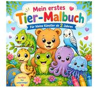 Mein erstes Tier-Malbuch: Einfache Tiere zum Ausmalen für Kinder ab 2 Jahren