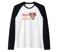 Mein Erstes Weihnachten Lindo Reno de Invierno Navidad Camiseta Manga Raglan