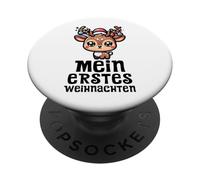 Mein Erstes Weihnachten Lindo Reno de Invierno Navidad PopSockets PopGrip Adhesivo