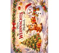 Mein großes Weihnachts-Malbuch für Kinder ab 3 Jahren: 50 Liebevolle Winter- und Weihnachtsmotive zum Ausmalen - mit Platz für Datum & Künstlername