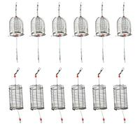 Mein HERZ 12 Piezas Cesto para cebos de Pesca, Pesca Trampa línea Creativa de la Jaula Jaula Cesta Cebo Trampa prácticos, Cebadores de Pesca Alimentador de Resorte Pesca para Alimentador de Carpas