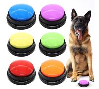 Mein HERZ 6 Pcs Botones de Comunicación para Perros,Zumbadores de Entrenamiento de Mascotas Grabable Botones de Comunicación para Perro Grabación de 30 Segundos