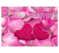 Mein Herz schlägt pink (Wandkalender 2026 DIN A4 quer), CALVENDO Monatskalender: Stillleben mit Herz in pink