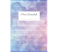 Mein Notenheft: Leere Musik-Notenblätter A4, Lineatur 14, großer Zeilenabstand, 100 Seiten mit 10 Notenlinien, ideal für Kinder und Anfänger