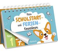 Mein Schulstart- und Ferien-Countdown: Aufsteller zum Umblättern mit Tageszähler und fröhlich-bunten Tier-Illustrationen