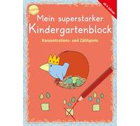 Mein superstarker Kindergartenblock. Konzentrations- und Zählspiele: 80 Rätsel für Kindergartenkinder