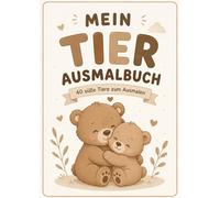 Mein Tier Ausmalbuch: 40 süße Tiere zum Ausmalen - Einfaches Malbuch für Kinder ab 2 Jahren