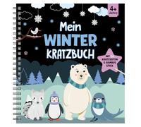 Mein Winter-Kratzbuch: Mit 24 Kratzseiten & Bambus-Stick. Weihnachtsgeschenk für Kinder ab 4 Jahren