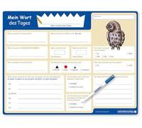 Mein Wort des Tages - Lerntafel mit Stift: wiederbeschreibbare Lernvorlage für die 2. bis 4. Klasse