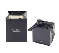 Meindin Caja de joyería de Rosas, Cajas de Rosas para Regalos, Caja de joyería de Rosa Doble Abierta, Caja de Rosas Hecha a Mano para el día de San Valentín, cumpleaños, Mujeres