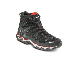 Meindl - Zapatillas de senderismo Hombre - Lite Hike GTX Black/Red de Cuero - Talla 42,5 - Negro Negro 42.5