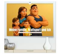 Meine Familie, Kraftsport und ich (hochwertiger Premium Wandkalender 2026 DIN A2 quer), Kunstdruck in Hochglanz: Ein Jahr voller Muskelkraft, ... der Kalender für alle, die Muskelkraft lieben