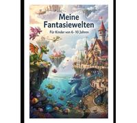 Meine Fantasiewelten: Ausmalbilder für Kinder von 6-10 jahren. Mit Drachen, Zauberwälder, Unterwasserwelten und Fantasiestädten