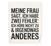 Meine Frau Sagt Ich Habe Zwei Fehler Ich Höre Glas Bier Becher Tasse Bolsa De Compras Shopping Bag Beige