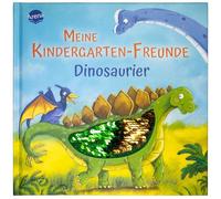 Meine Kindergarten-Freunde. Dinosaurier: Erinnerungsalbum mit Wendepailletten für erste Freunde aus Kita, Kindergarten und Krippe, ab 3 Jahren. Eintragebuch. Freundebuch