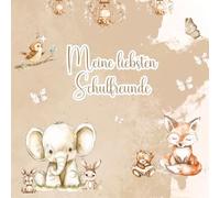 Meine liebsten Schulfreunde - Ein Ausfüllbuch für Kinder: Boho Waldtiere