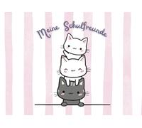 Meine Schulfreunde: Freundebuch für die Grundschule | mit niedlichen Katzen
