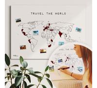 meine-weltkarte, SCRATCH MAP Alternative! Sostenible, ultraligero, fabricado en Alemania, 'Travel the World' 2 - Mapa del mundo para rascar (enrollado) 60 x 40 cm