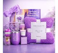 MEINESQIS Regalos para mujeres, regalos para mamá, juego de manta de franela de lavanda para spa, día de la madre, regalos para amigos, mamá, esposa, hermanas, regalo de cumpleaños