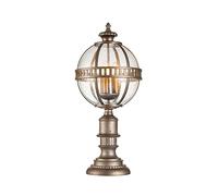 meineWunschleuchte Lámpara de sendero de alta calidad en estilo Art Nouveau con bola de cristal, bronce de 70 cm