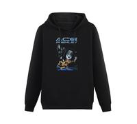 meiningjing Ace Frehley Poster Hoody Hard Rock Heavy Metal Hoodie Black M